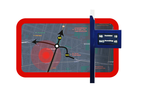 straba wien öffi gadget, wiener linien live anzeige, straßenbahn anzeige wohnung